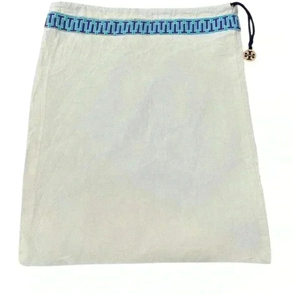 Tory Burch Cotton Drawstring Shoe  Or Purse Dust Bag Travel Storage 11”w X 14”L - Picture 1 of 2